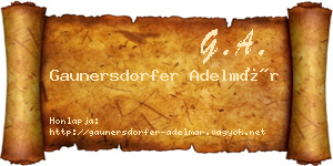 Gaunersdorfer Adelmár névjegykártya
